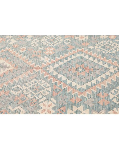 Tappeto Kilim Afghanistan beige azzurro 211x296