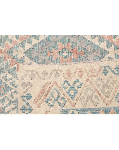 Tappeto Kilim Afghanistan beige azzurro 211x296