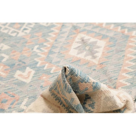 Tappeto Kilim Afghanistan beige azzurro 211x296