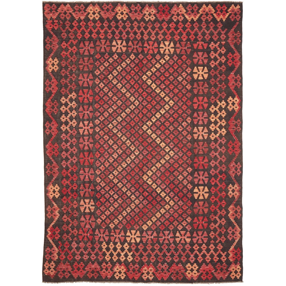 Tappeto Kilim Afghanistan grigio marrone 207x292