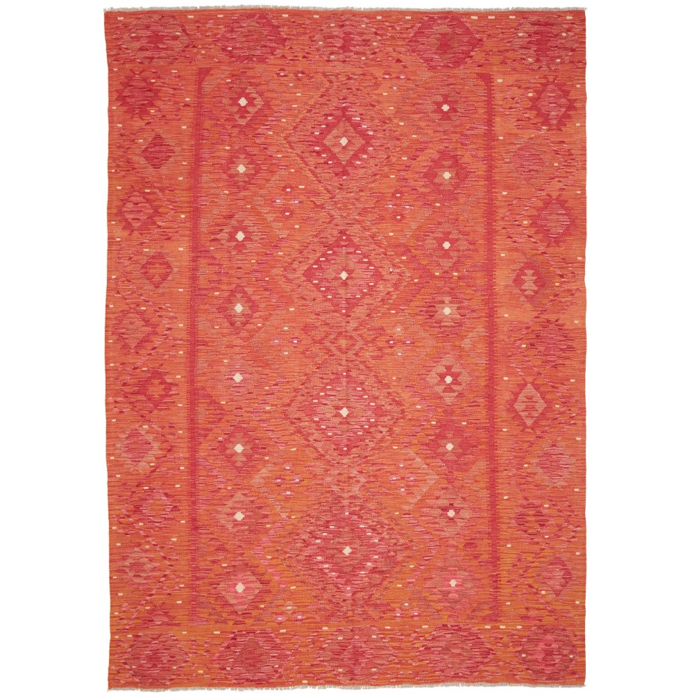 Tappeto Kilim Afghanistan rosso 205x294