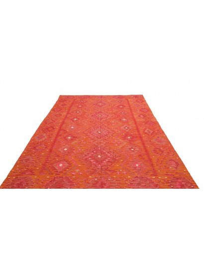Tappeto Kilim Afghanistan rosso 205x294