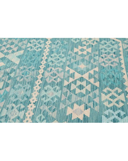 Tappeto Kilim Afghanistan azzurro 200x302