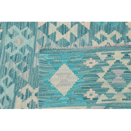 Tappeto Kilim Afghanistan azzurro 200x302