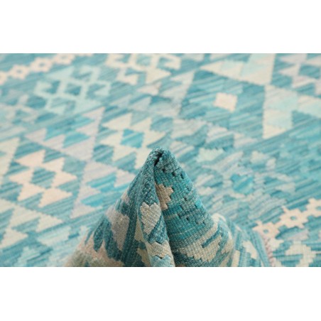 Tappeto Kilim Afghanistan azzurro 200x302