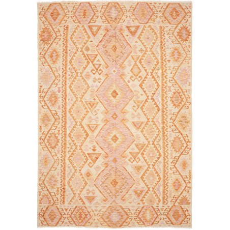 Tappeto Kilim Afghanistan marrone arancione 206x297
