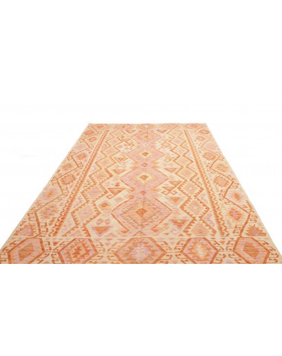 Tappeto Kilim Afghanistan marrone arancione 206x297