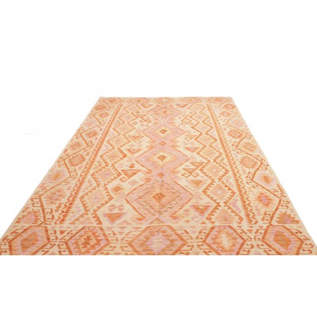Tappeto Kilim Afghanistan marrone arancione 206x297