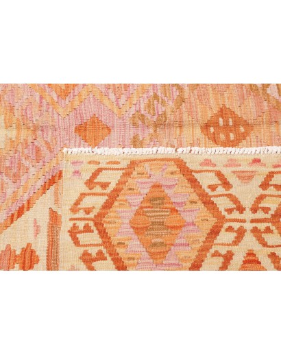 Tappeto Kilim Afghanistan marrone arancione 206x297
