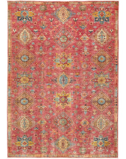 Tappeto Tribal Pakistan rosso giallo 173x244