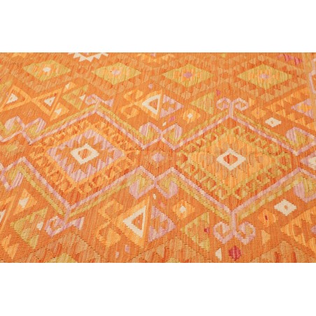 Tappeto Kilim Afghanistan arancione marrone 202x293