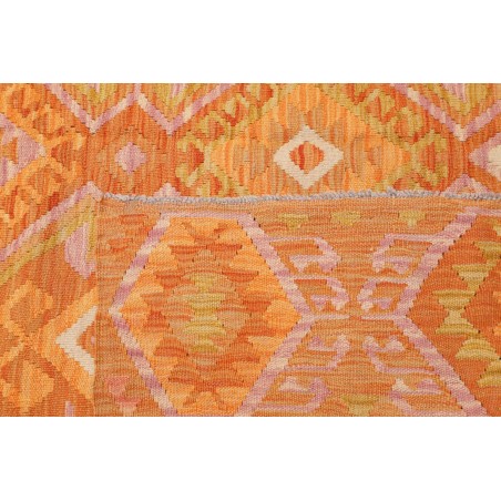Tappeto Kilim Afghanistan arancione marrone 202x293