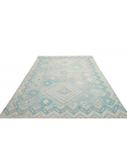 Tappeto Kilim Afghanistan beige blu 210x296
