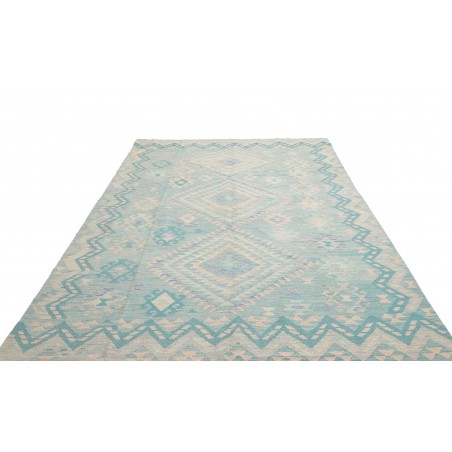 Tappeto Kilim Afghanistan beige blu 210x296