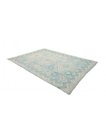 Tappeto Kilim Afghanistan beige blu 210x296