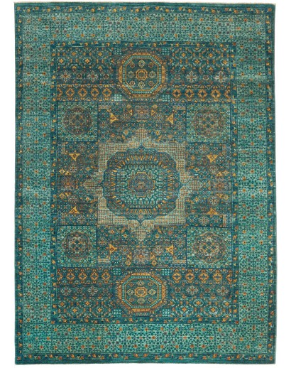 Tappeto Mamlouk Pakistan azzurro bianco 169x238