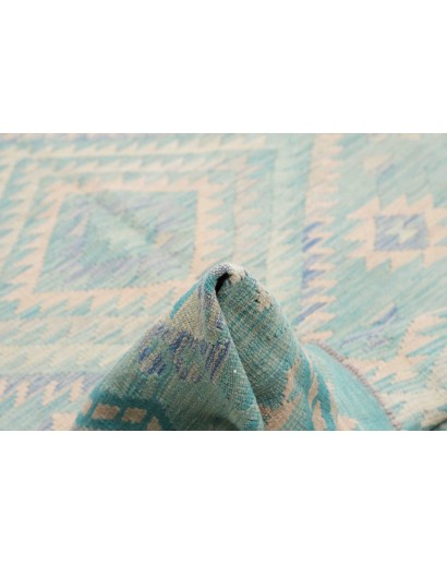 Tappeto Kilim Afghanistan beige blu 210x296