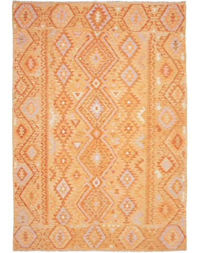 Tappeto Kilim Afghanistan marrone rosso 209x297