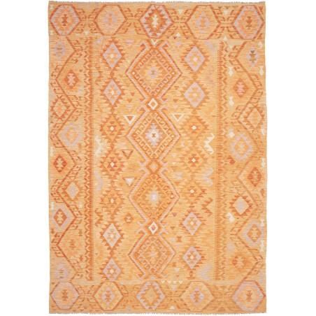Tappeto Kilim Afghanistan marrone rosso 209x297