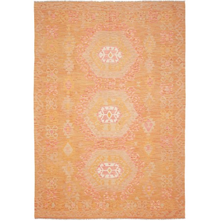 Tappeto Kilim Afghanistan marrone arancione 206x299