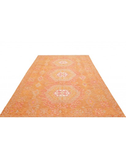 Tappeto Kilim Afghanistan marrone arancione 206x299