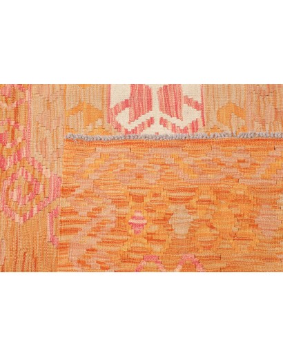 Tappeto Kilim Afghanistan marrone arancione 206x299