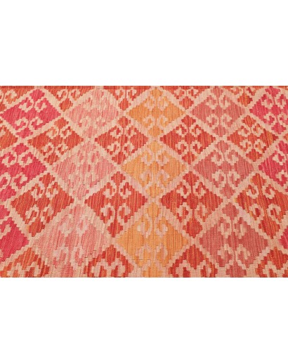 Tappeto Kilim Afghanistan arancione marrone 206x298