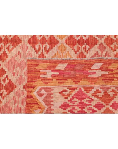 Tappeto Kilim Afghanistan arancione marrone 206x298