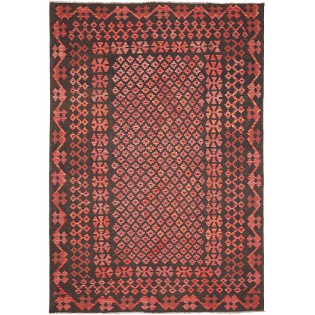 Tappeto Kilim Afghanistan grigio rosso 203x294