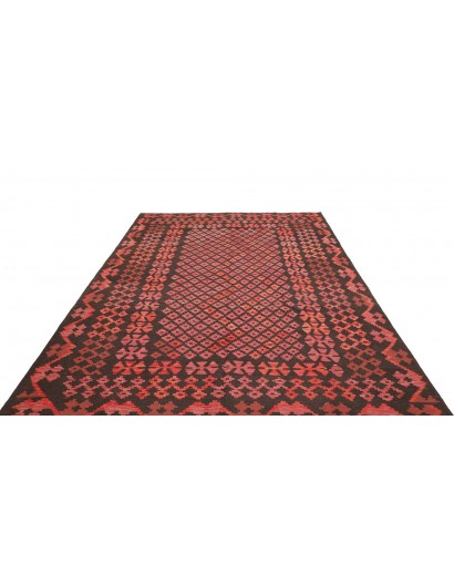 Tappeto Kilim Afghanistan grigio rosso 203x294