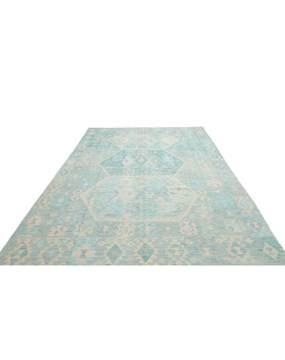 Tappeto Kilim Afghanistan beige azzurro 207x297