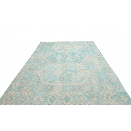 Tappeto Kilim Afghanistan beige azzurro 207x297