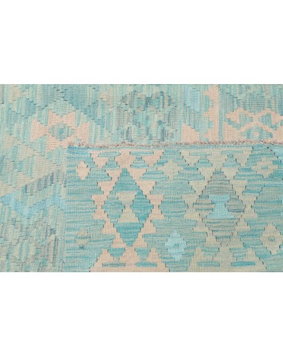 Tappeto Kilim Afghanistan beige azzurro 207x297