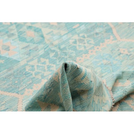 Tappeto Kilim Afghanistan beige azzurro 207x297