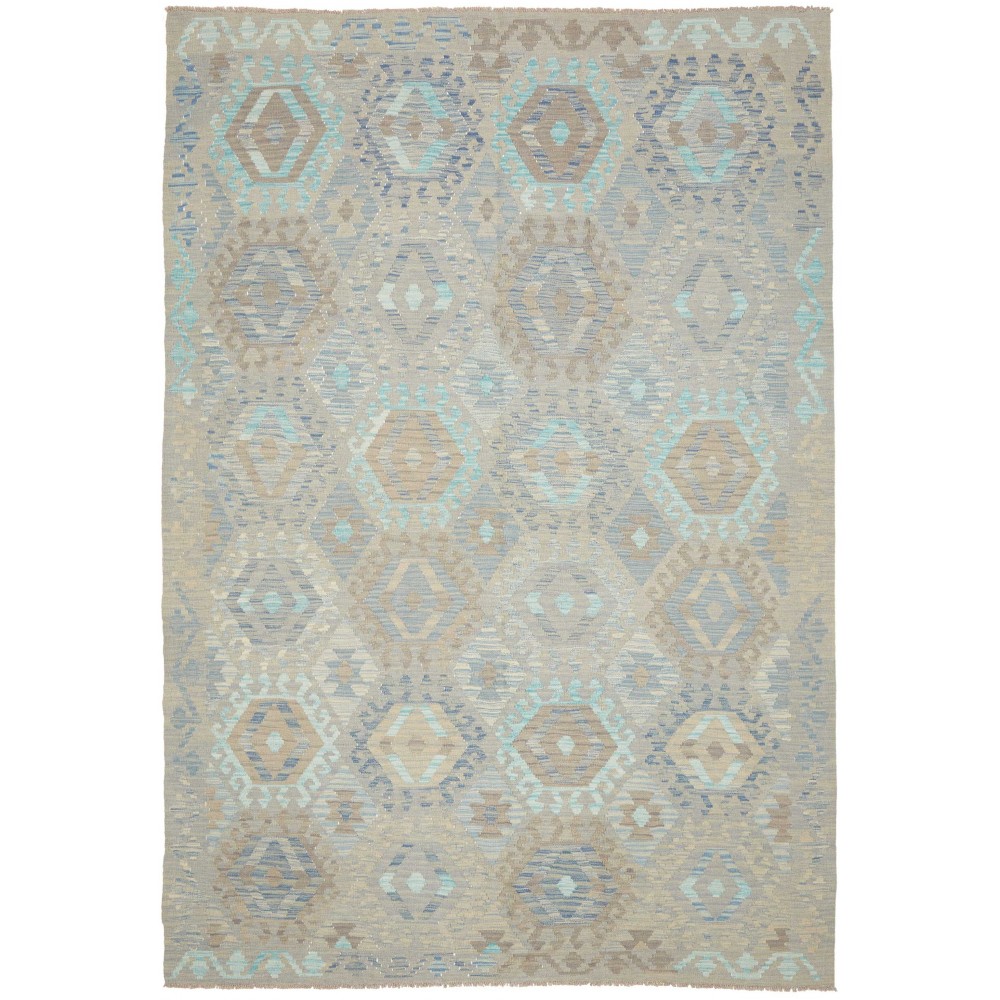 Tappeto Kilim Afghanistan azzurro 204x298