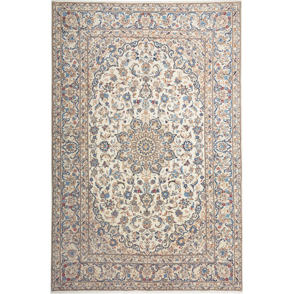 Tappeto Kashan Persia beige bianco 197x295 Tappeto Kashan Persia beige bianco 197x295