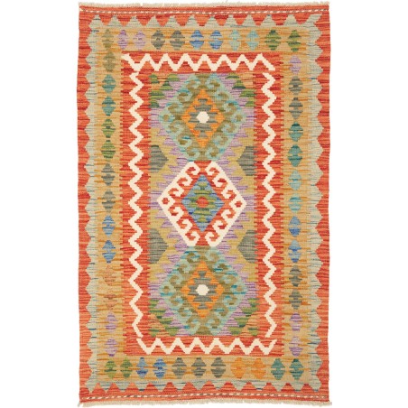 Tappeto Kilim Afghanistan marrone arancione 80x128