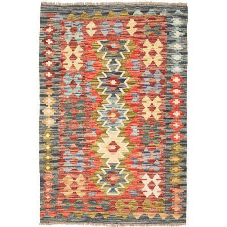 Tappeto Kilim Afghanistan marrone grigio 87x126