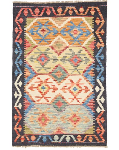 Tappeto Kilim Afghanistan marrone grigio 79x120
