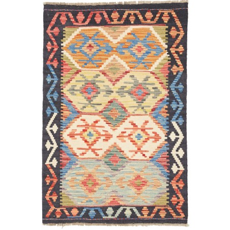 Tappeto Kilim Afghanistan marrone grigio 79x120