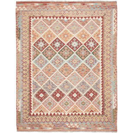 Tappeto Kilim Afghanistan marrone bianco 198x258