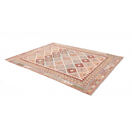 Tappeto Kilim Afghanistan marrone bianco 198x258