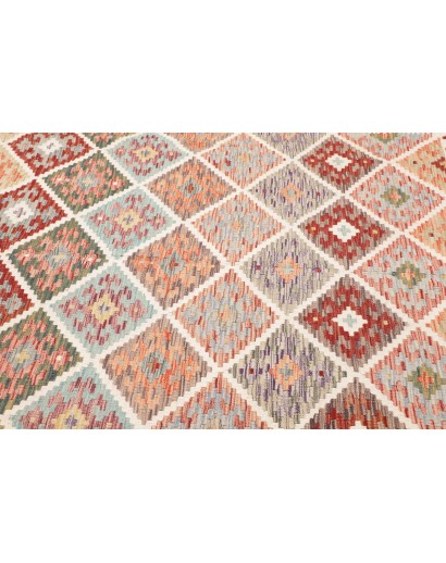 Tappeto Kilim Afghanistan marrone bianco 198x258