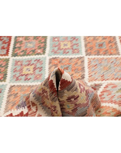 Tappeto Kilim Afghanistan marrone bianco 198x258