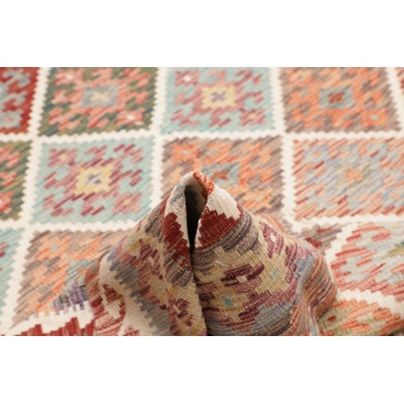 Tappeto Kilim Afghanistan marrone bianco 198x258