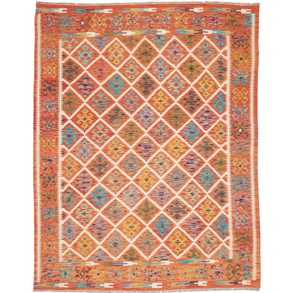 Tappeto Kilim Afghanistan arancione 201x247