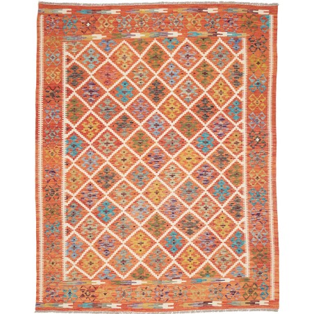 Tappeto Kilim Afghanistan arancione 201x247