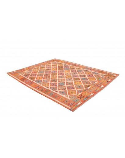 Tappeto Kilim Afghanistan arancione 201x247