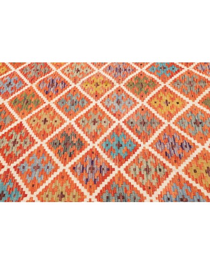 Tappeto Kilim Afghanistan arancione 201x247