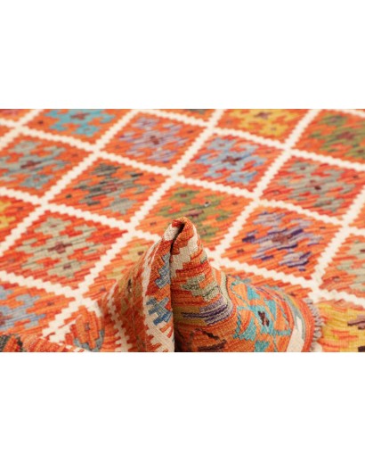 Tappeto Kilim Afghanistan arancione 201x247